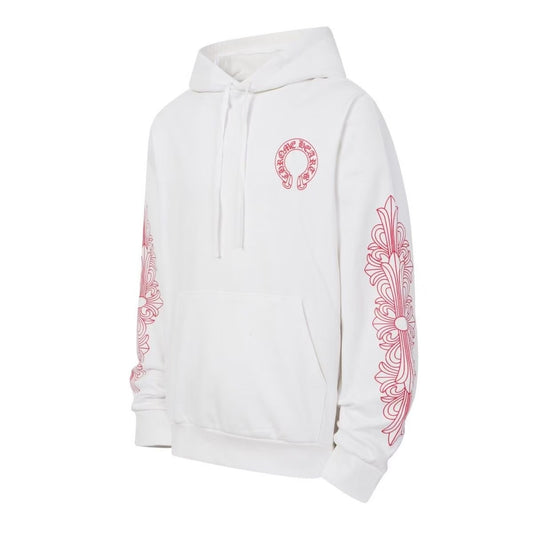 Chrome Hearts Classic Crewneck Sweatshirt in White/Red
