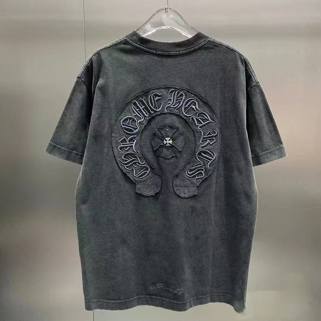 CHROME HEARTS VINTAGE WASHED T-SHIRT DARK GREY
