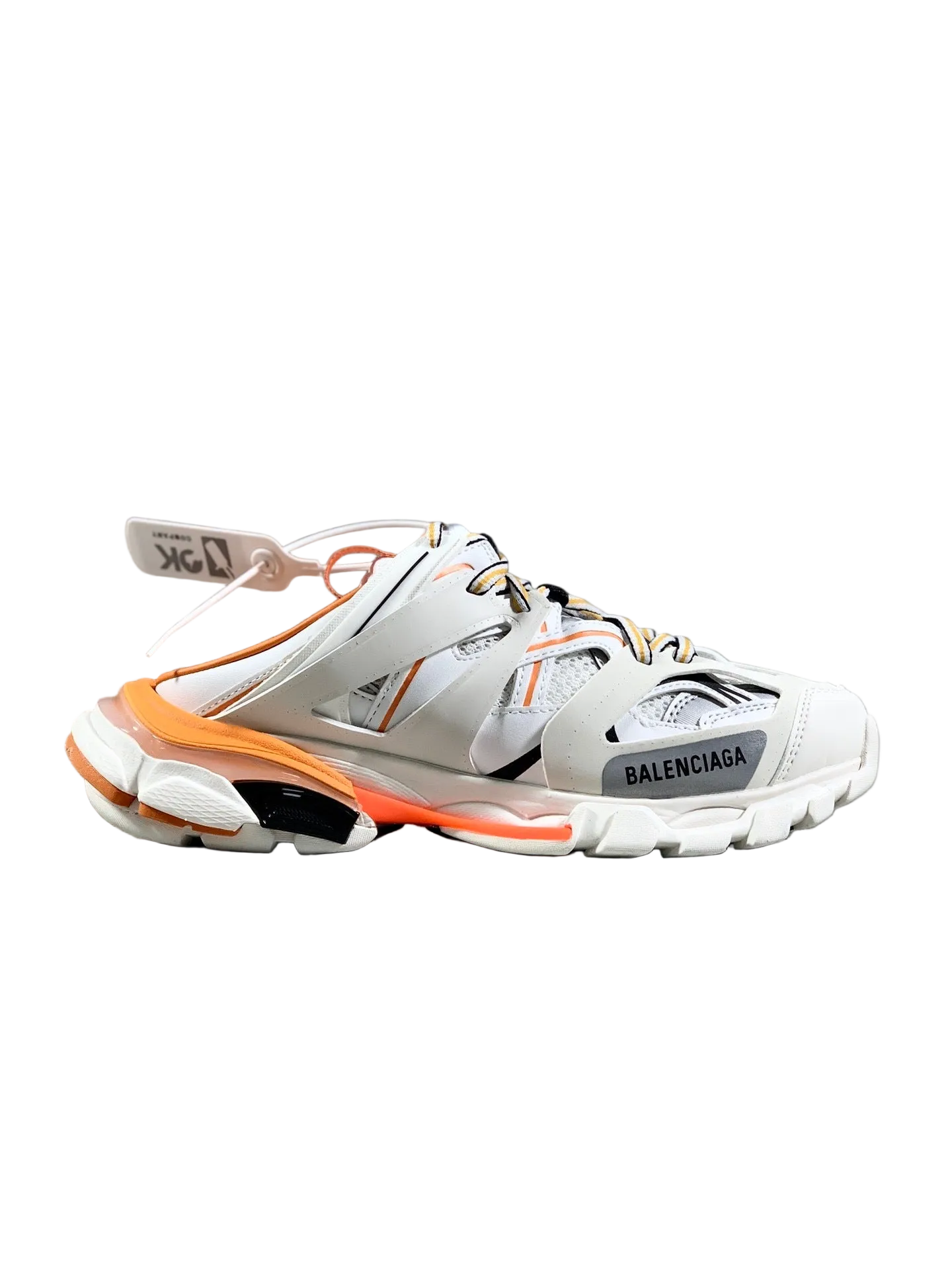 Balenciaga White/Orange Mule: Energetic Ease