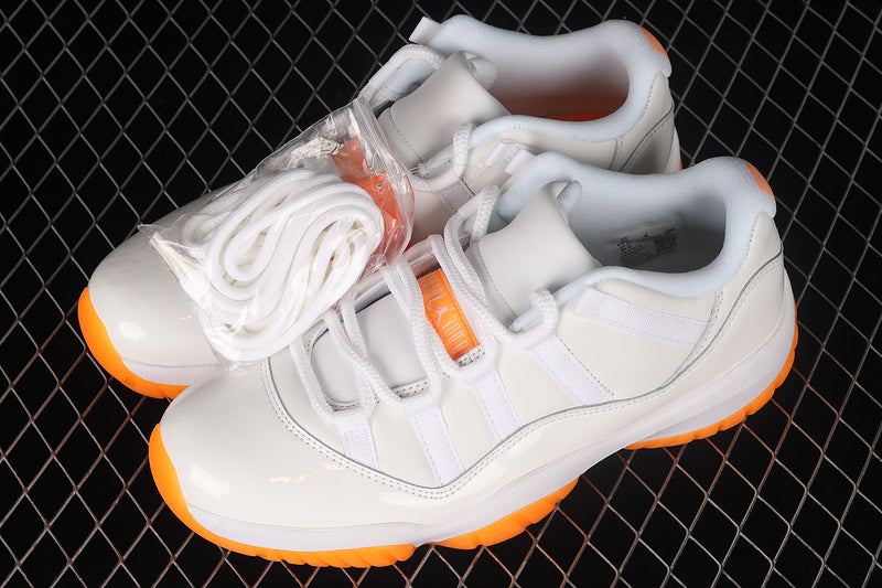 AIR JORDAN 11 RETRO LOW WHITE/BRIGHT CITRUS