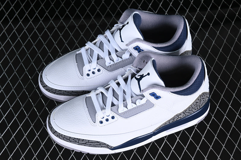 AIR JORDAN 3 RETRO MIDNIGHT NAVY WHITE/BLACK/GREY/BLUE