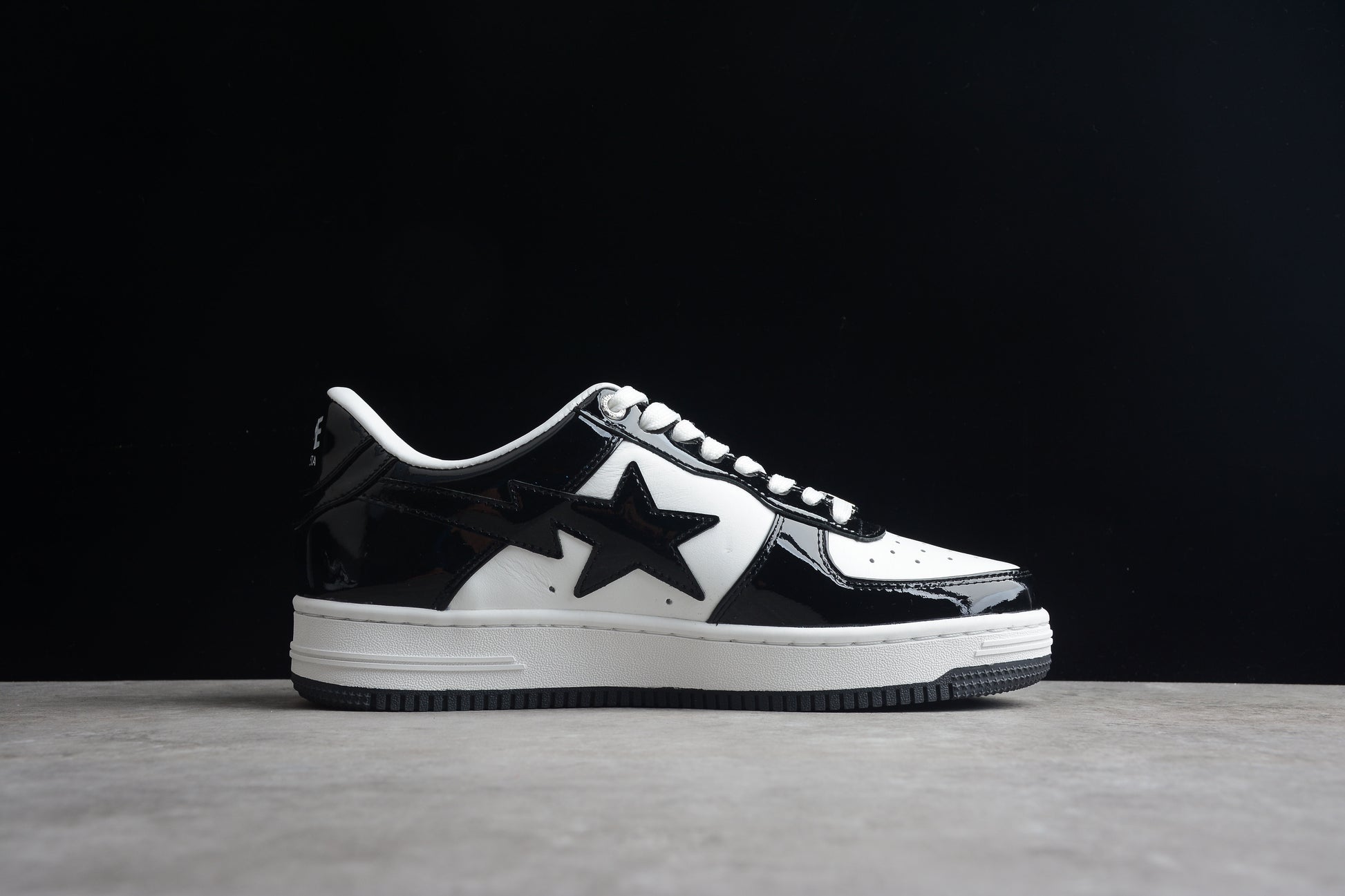 BAPE STA Low-Top Sneakers in Black and White