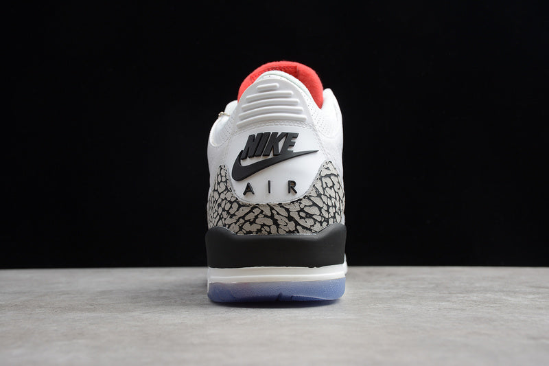 AIR JORDAN 3 RETRO FREE THROW LINE WHITE CEMENT WHITE/BLACK