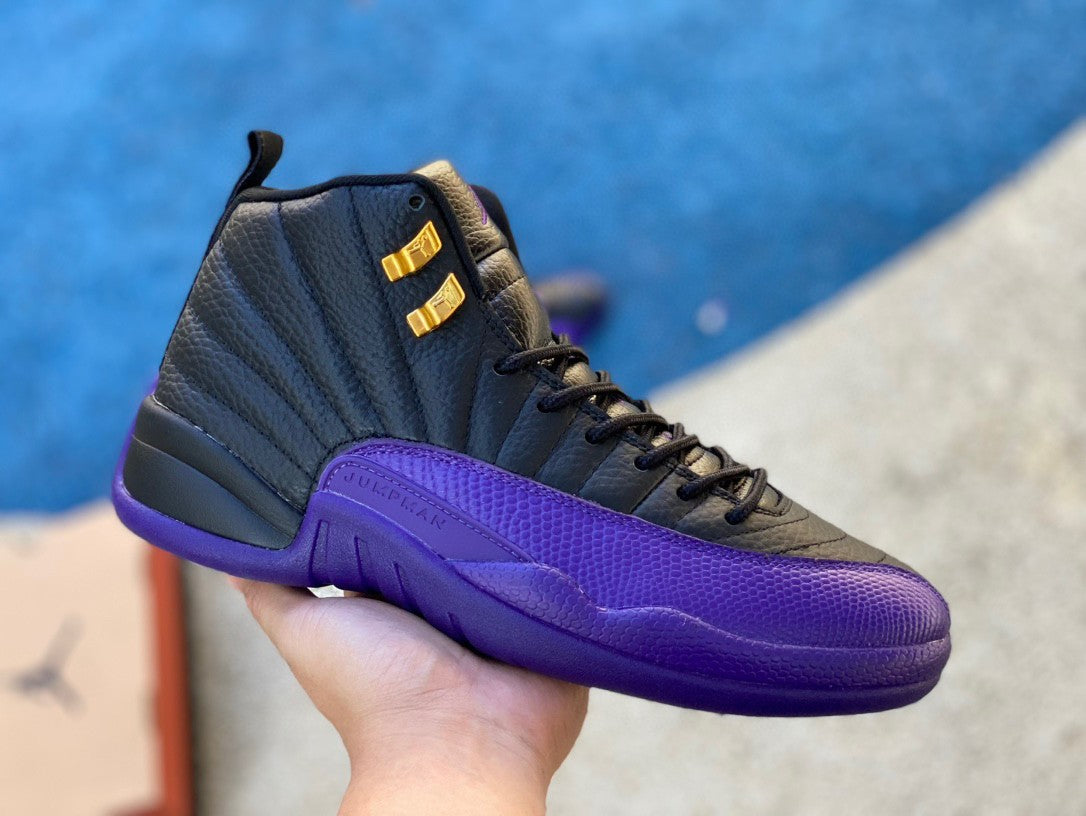 Jordan 12 Black/Field Purple-Metallic Gold-Taxi