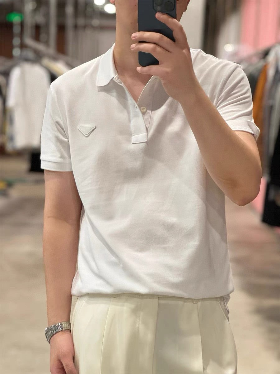 Pra*a classic white polo shirt