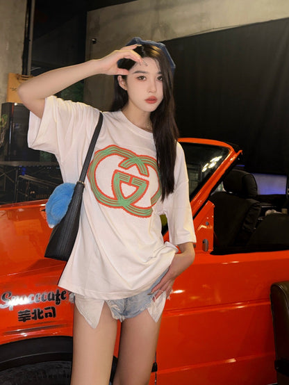 Gucci Multicolor Interlocking G Logo T-Shirt Primereps