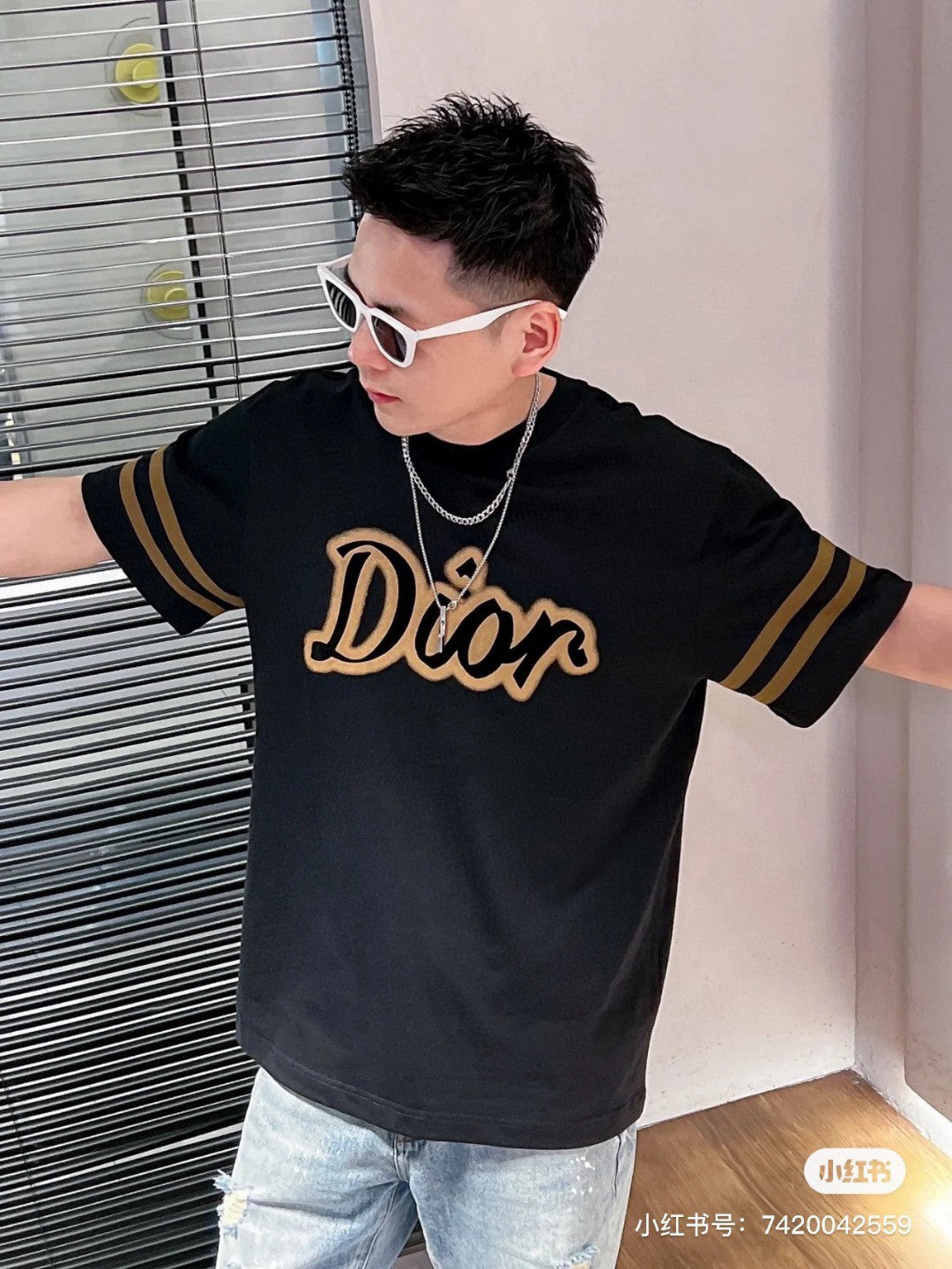 Dior Black and Brown T-Shirt