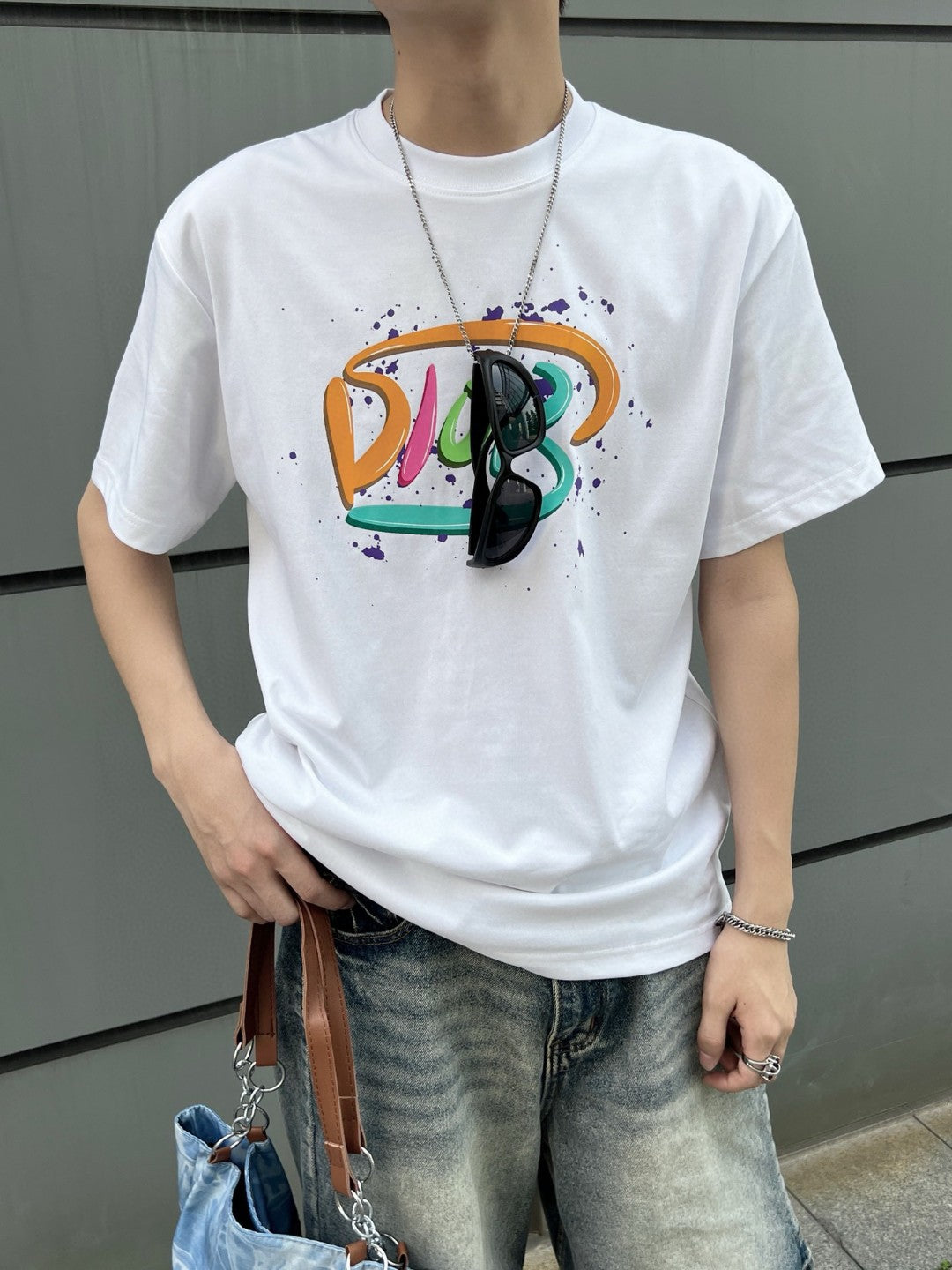 Dior Multicolor Logo White T-Shirt