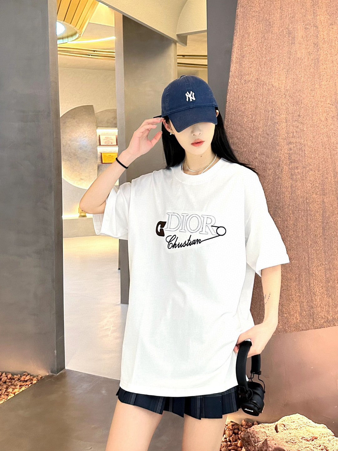 Dior Safety Pin Logo T-Shirt Primereps