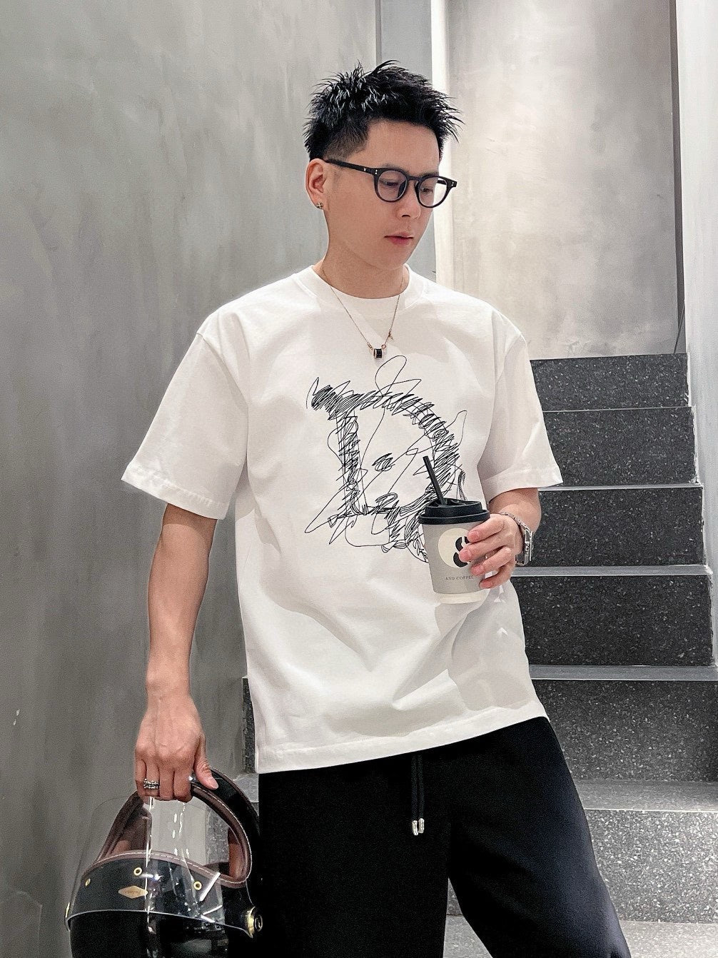 Dior Scribble Design T-Shirt