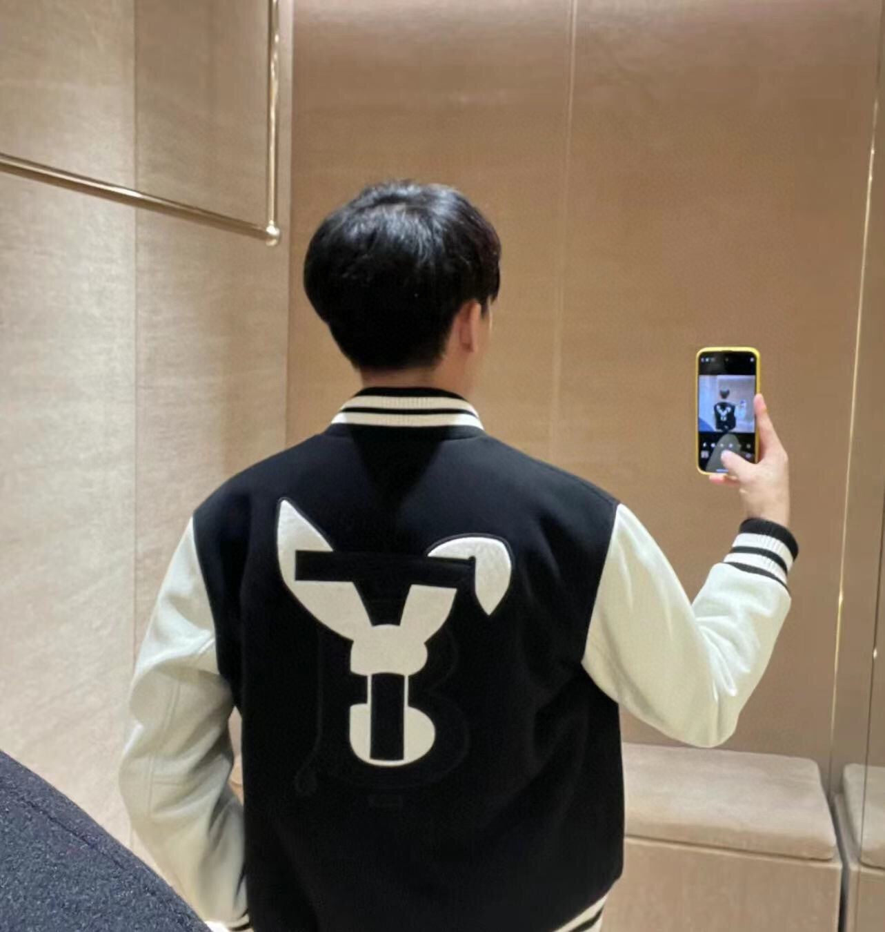 Burberry Varsity Jacket - Black and White