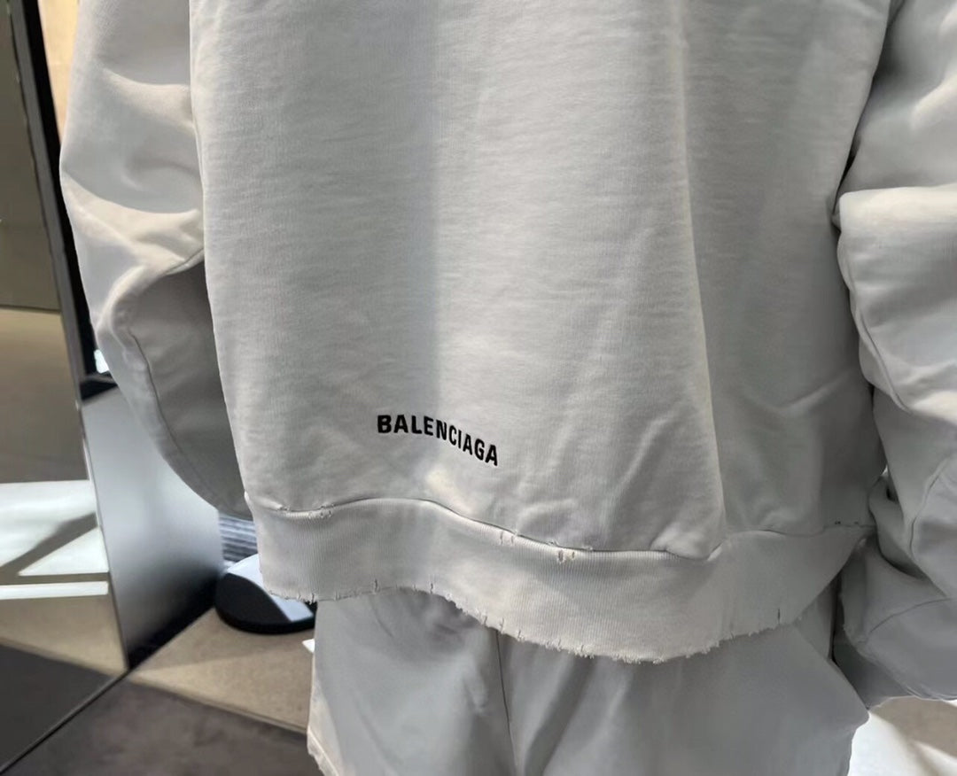 Ba*len*cia*ga white be yourself hoodie