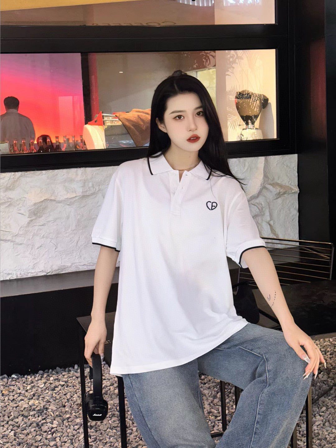 Dior White Polo Shirt