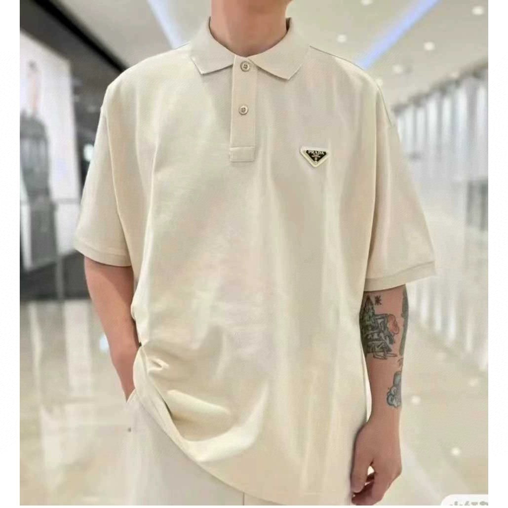 Pra*a beige polo shirt