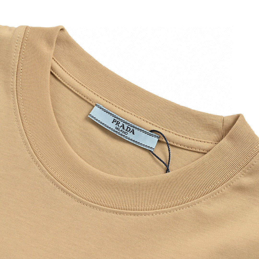 Pra*a milano beige logo t-shirt