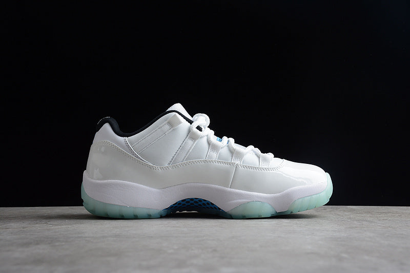 AIR JORDAN 11 RETRO LOW WHITE/WHITE/BLACK/LEGEND BLUE