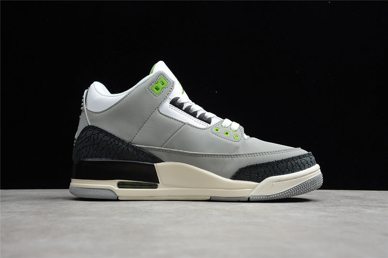 AIR JORDAN 3 RETRO CHLOROPHYLL LIGHT SMOKE GREY/CHLOROPHYLL/BLACK-WHITE-SAIL