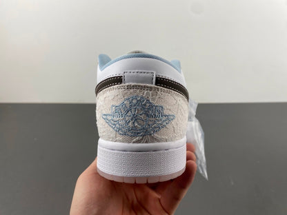 Air Jordan 1 Low "White/Grey/Pink"