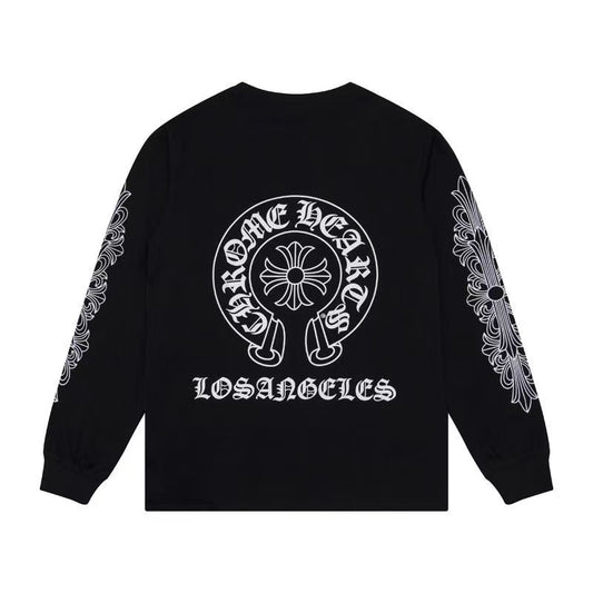 CHROME HEARTS White Logo Sweatshirt - Black