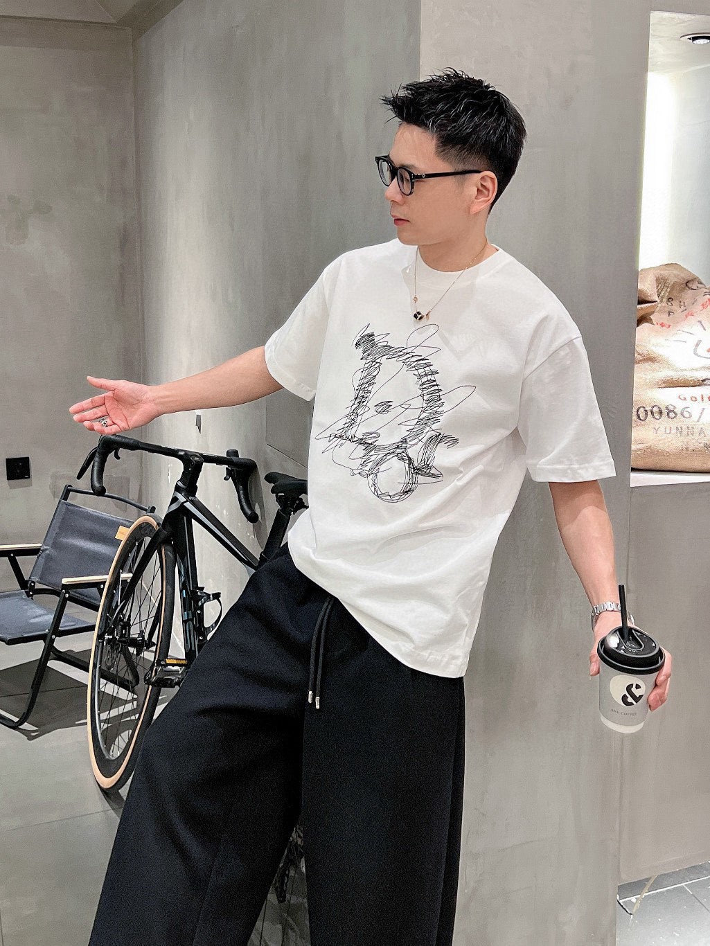 Dior Scribble Design T-Shirt