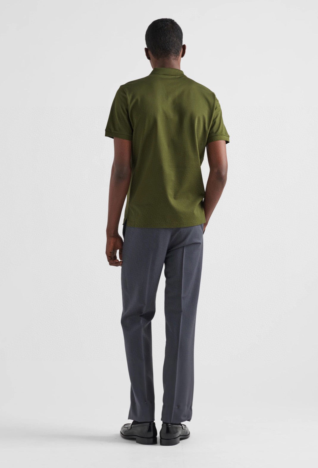 Pra*a classic olive green polo shirt