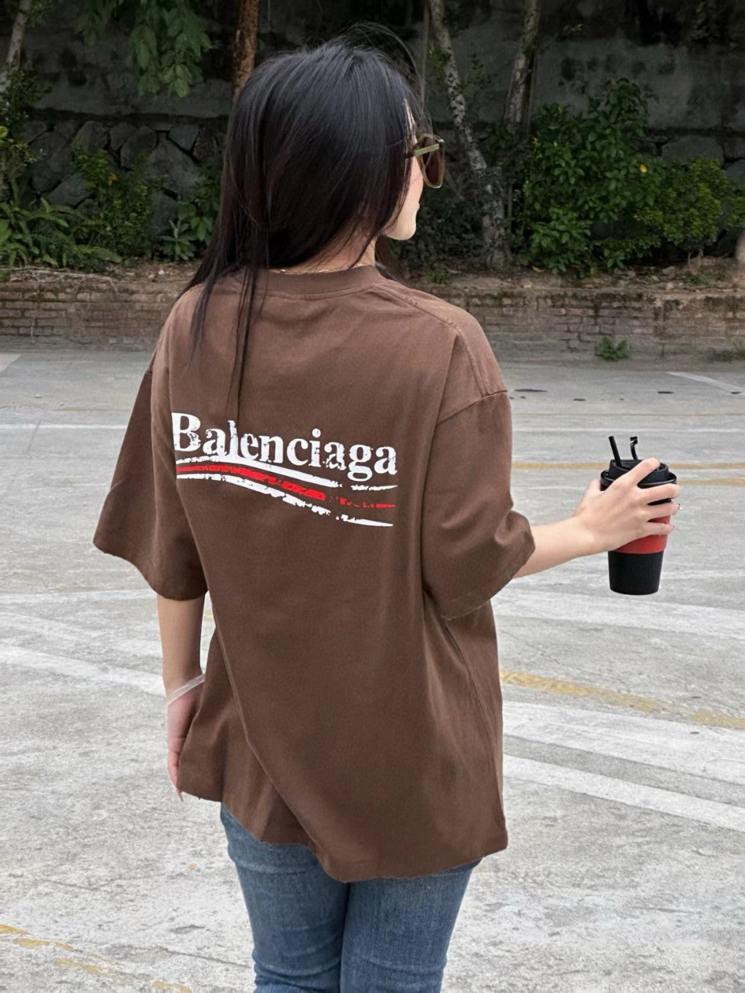 Ba*len*cia*ga political campaign t-shirt (brown)