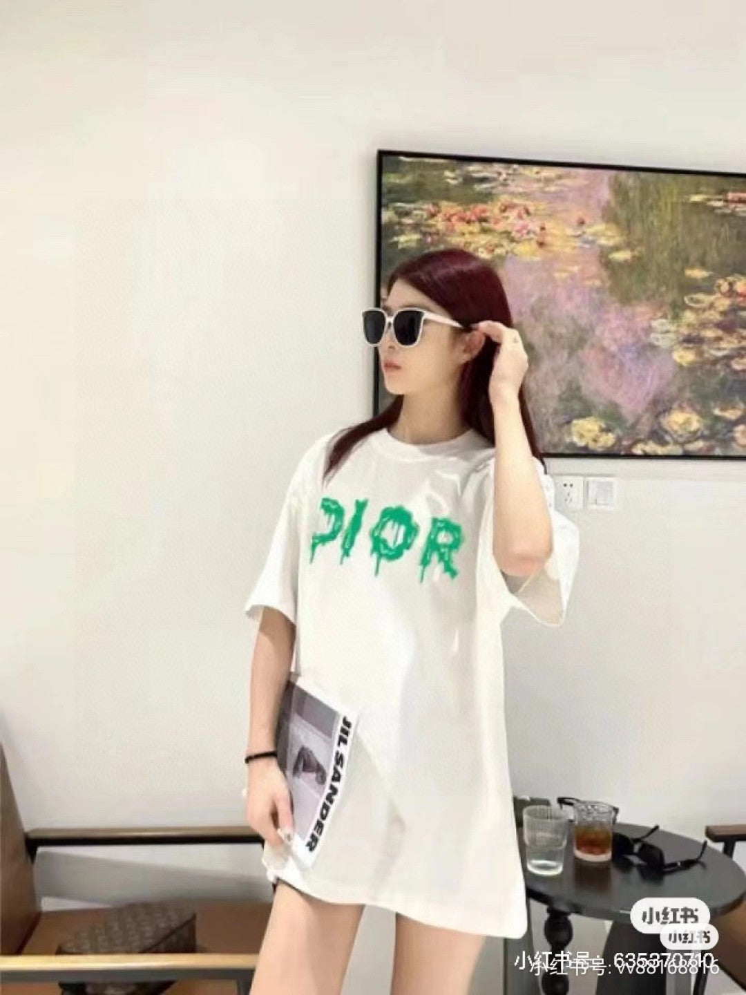 Dior Dripping Logo T-Shirt (White)