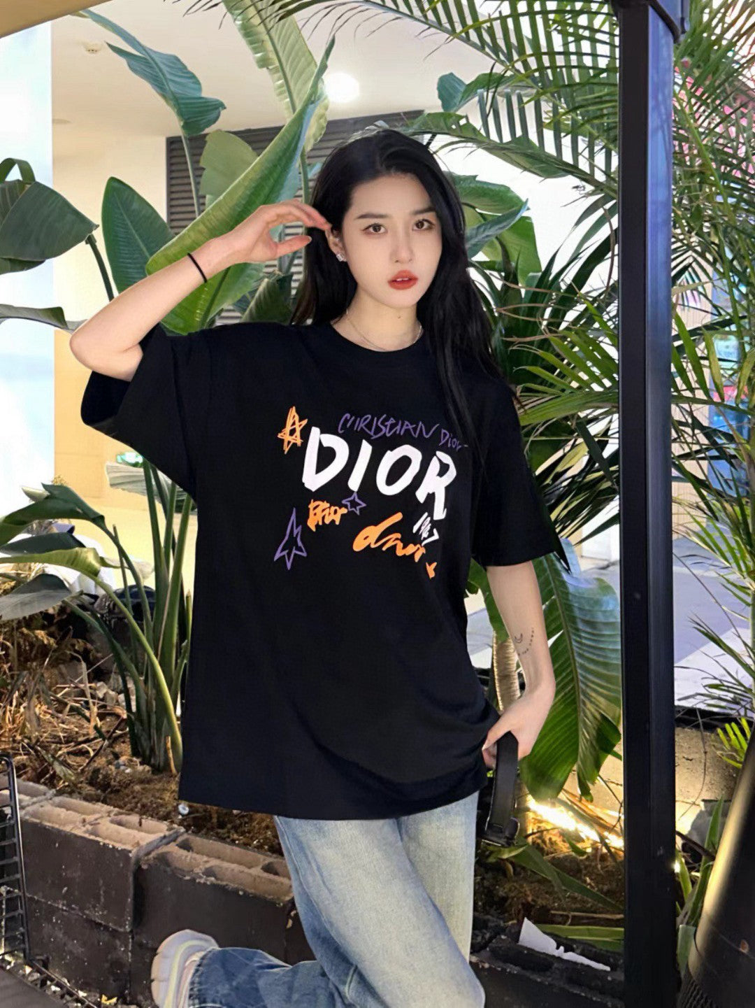 Dior Christian Dior Graphic Black T-Shirt