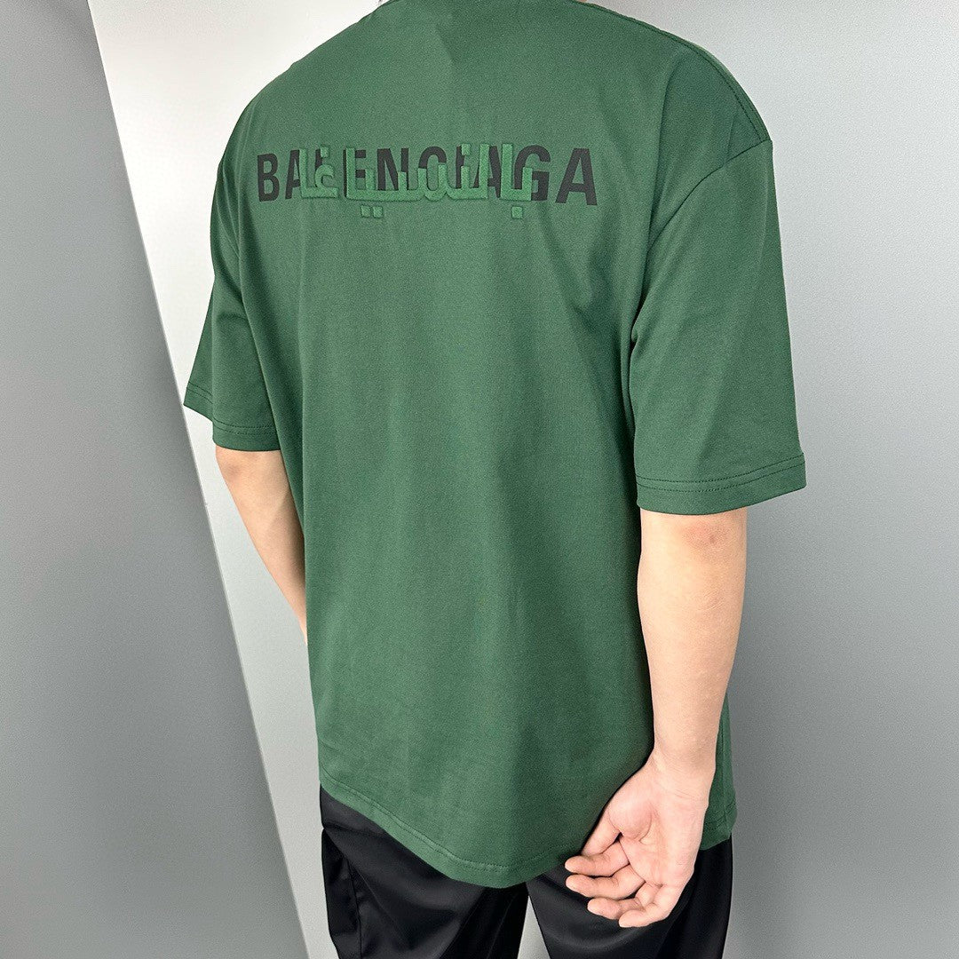 Ba*len*cia*ga distorted logo t-shirt (green)