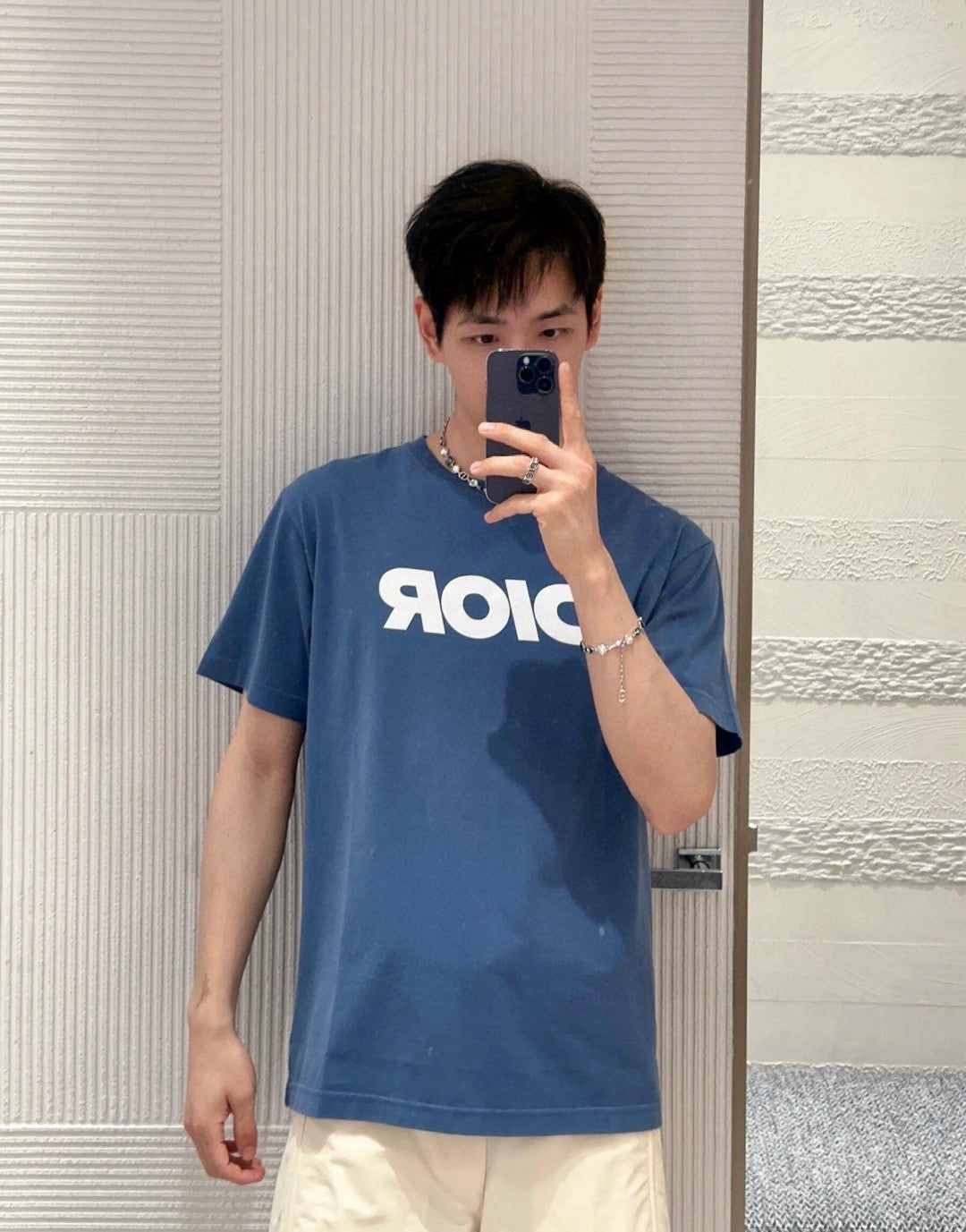 Dior Classic Logo T-Shirt (Blue)