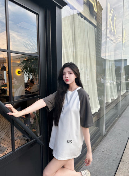 Gucci Two-Tone T-Shirt with GG Logo