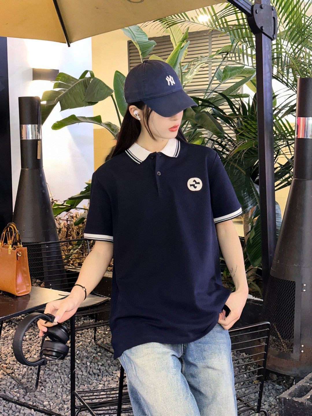 G*u*i navy polo shirt