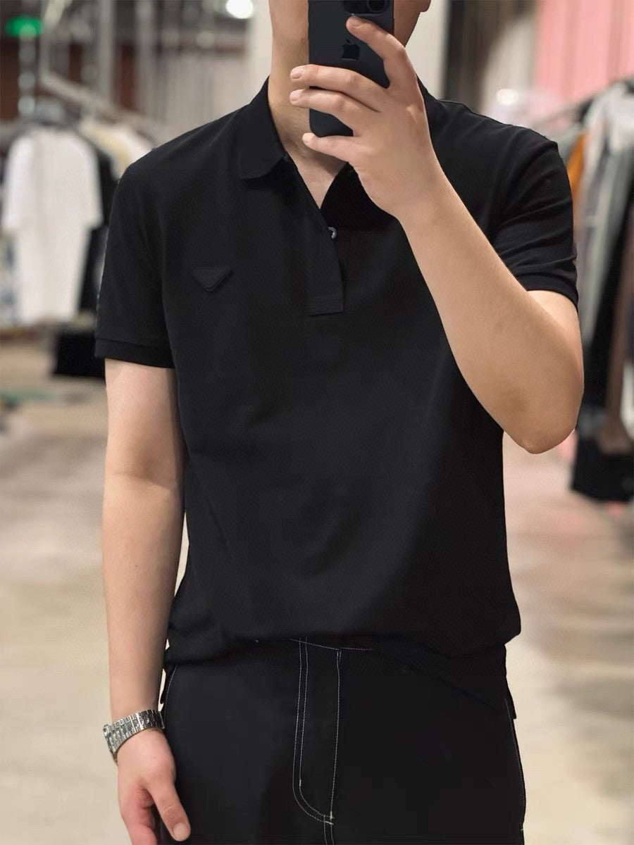 Pra*a classic black polo shirt