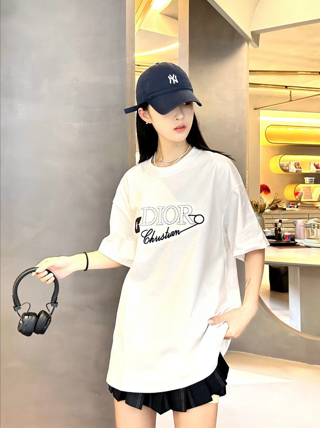 Dior Safety Pin Logo T-Shirt Primereps