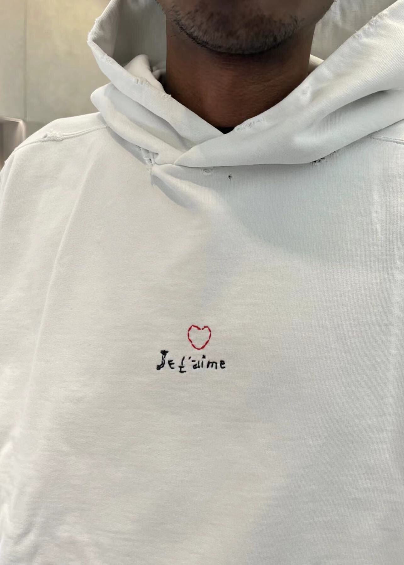 Ba*len*cia*ga white be yourself hoodie