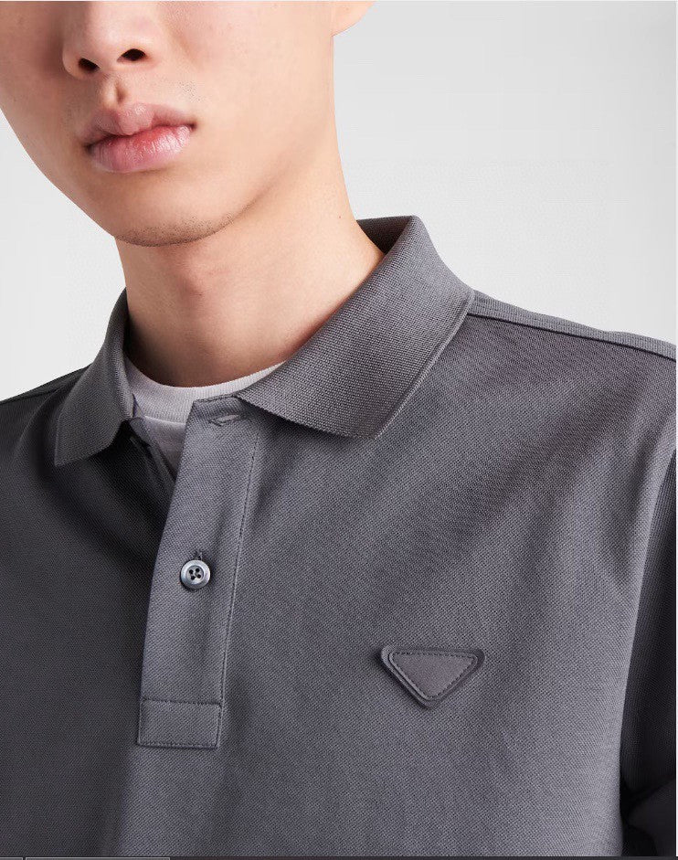 Pra*a classic grey polo shirt