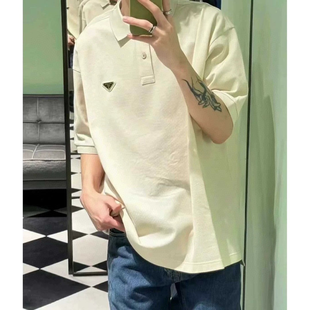 Pra*a beige polo shirt