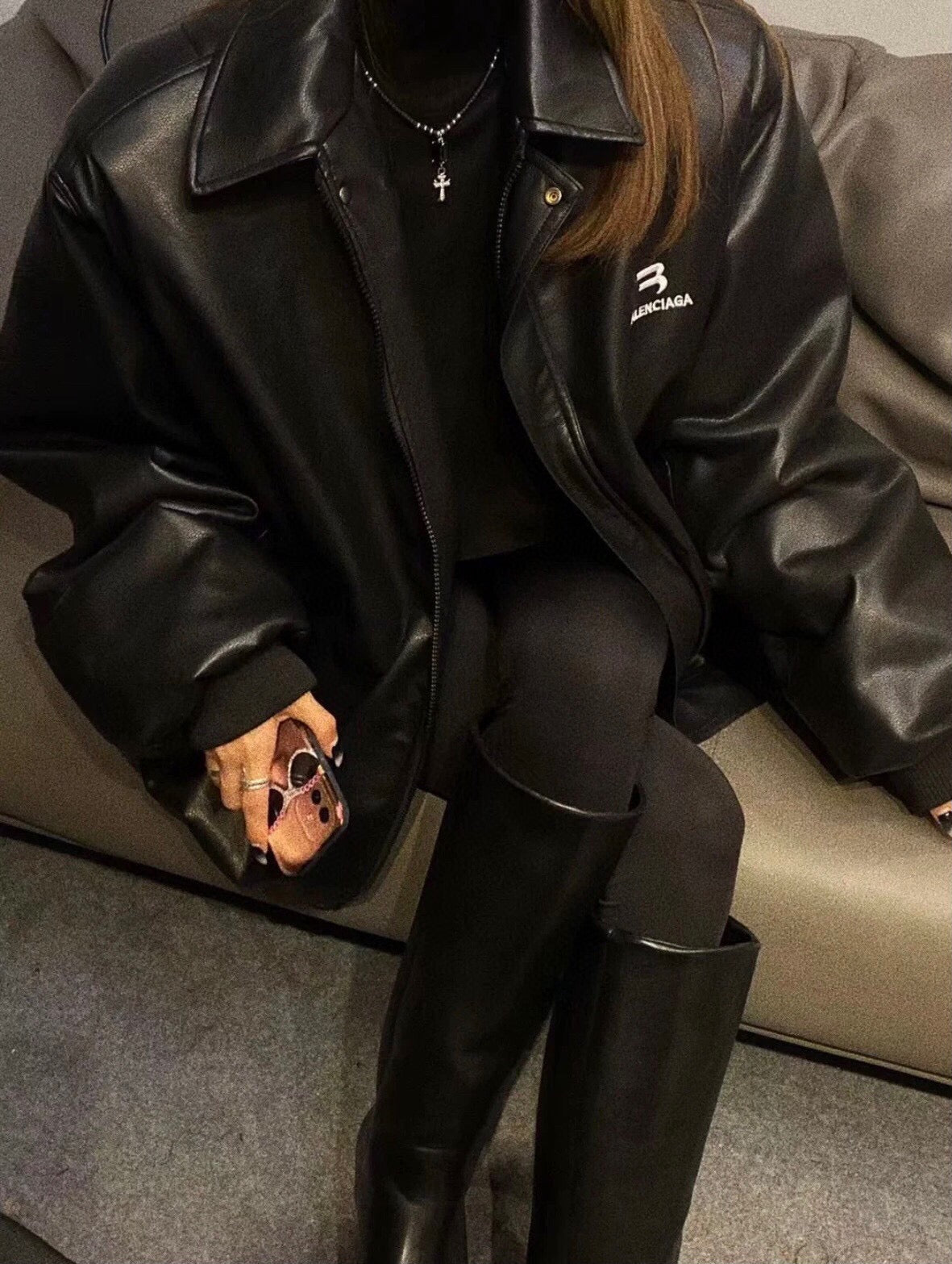 Balenciaga Faux Leather Jacket