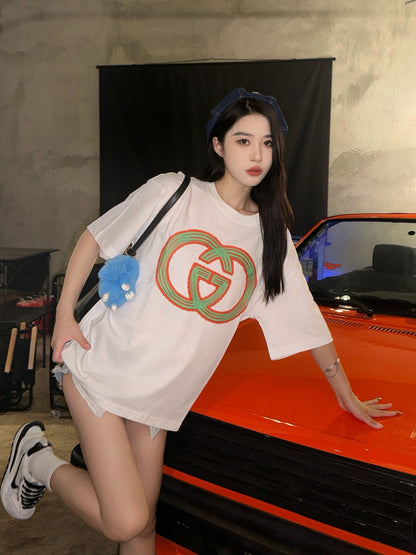 Gucci Multicolor Interlocking G Logo T-Shirt Primereps