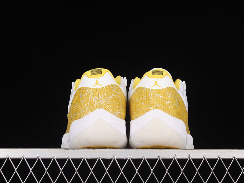 AIR JORDAN 11 LOW YELLOW SNAKESKIN WHITE