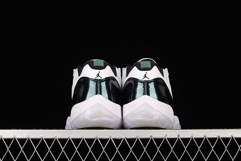 AIR JORDAN 11 RETRO LOW EMERALD WHITE/EMERALD RISE-BLACK