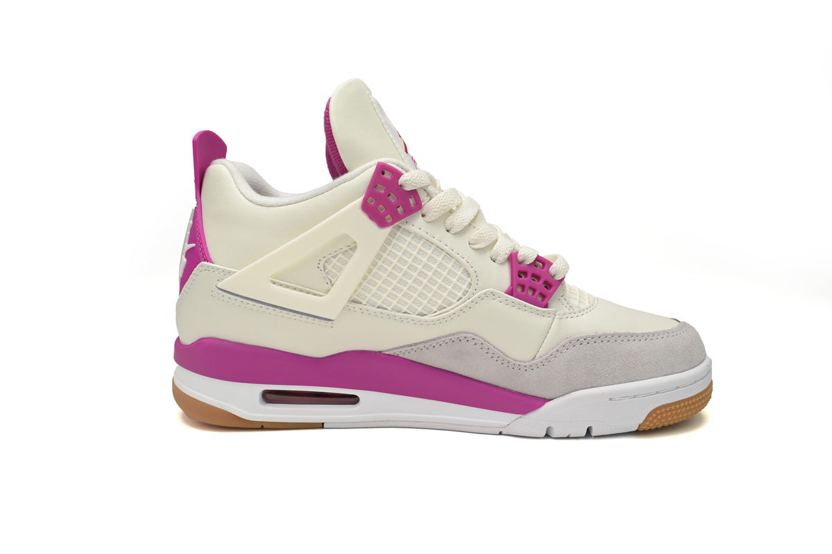 Air Jordan 4 White Purple Grey