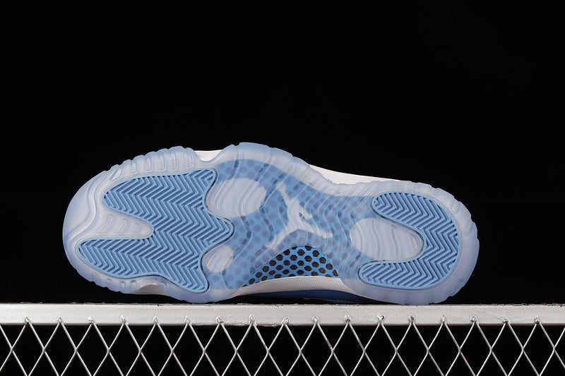 AIR JORDAN 11 RETRO LOW UNC WHITE/WHITE/UNIVERSITY BLUE