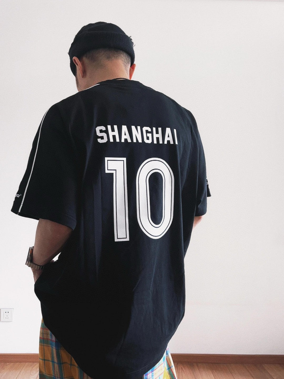 Balenciaga Soccer Logo Black T-Shirt