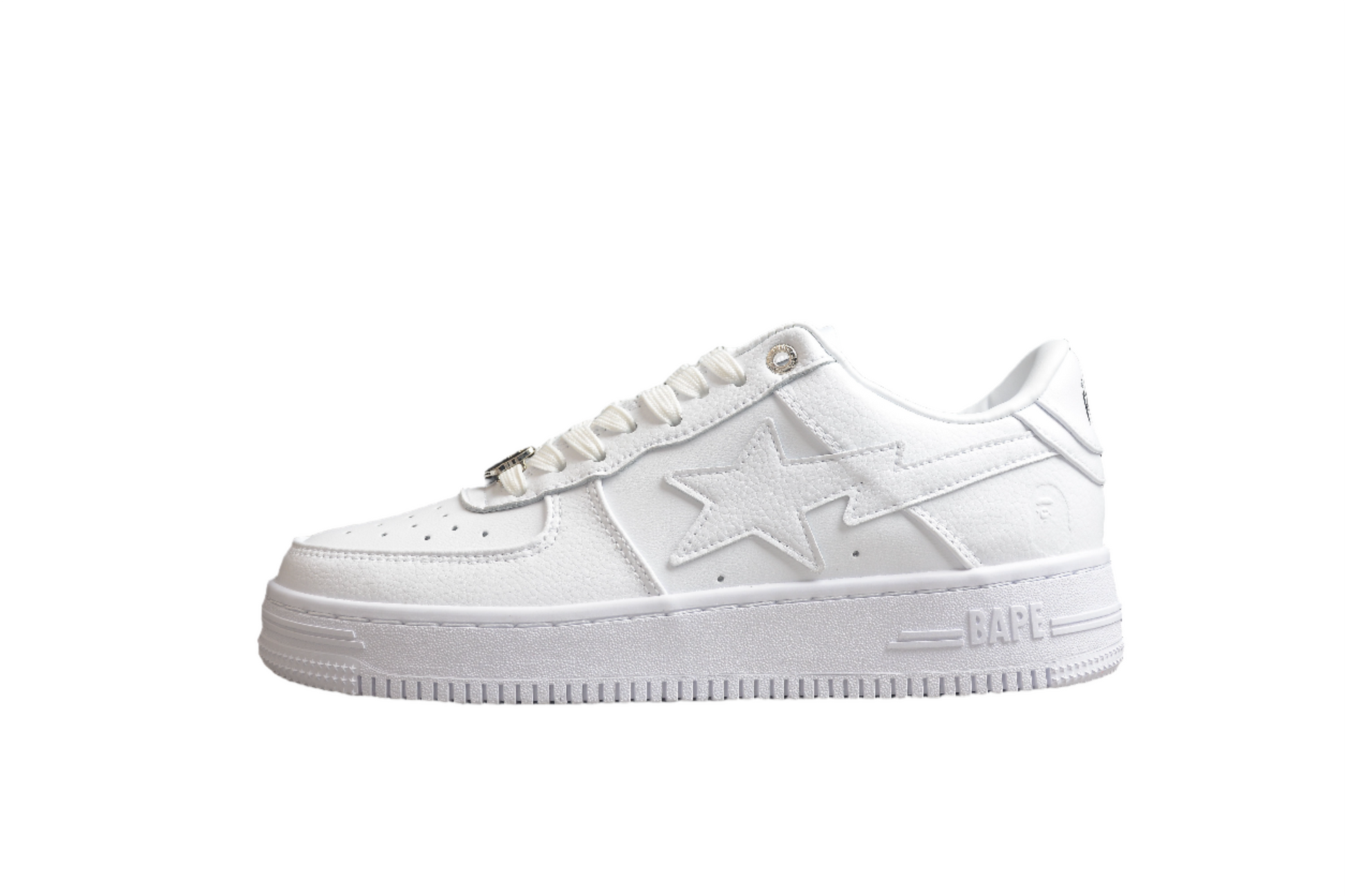 BAPE STA Low-Top Sneakers in All-White