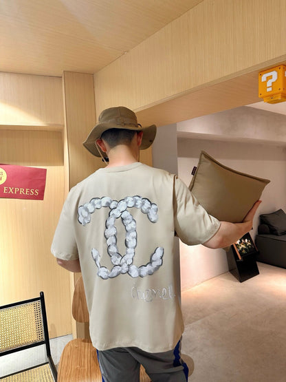 Chanel Cloud Logo T-Shirt in Beige