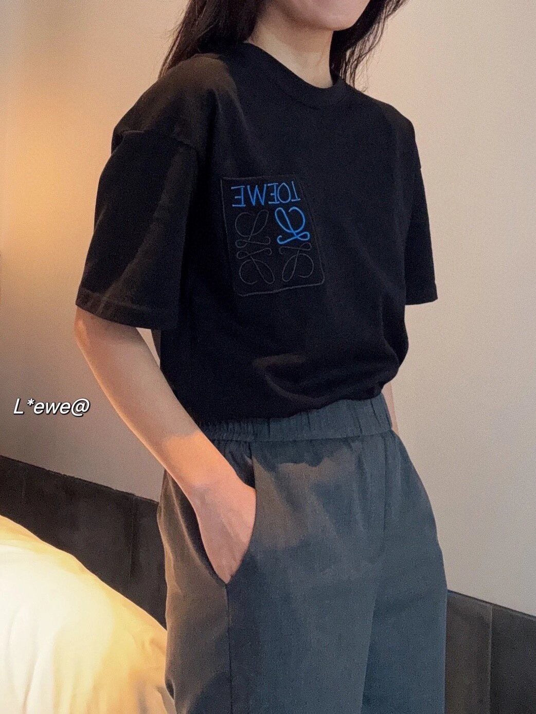 Loewe Pocket Logo T-Shirt in Black