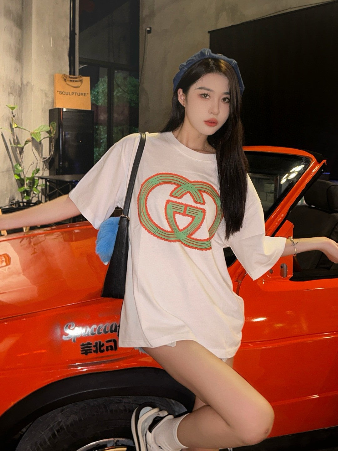 G*u*i multicolor interlocking g logo t-shirt