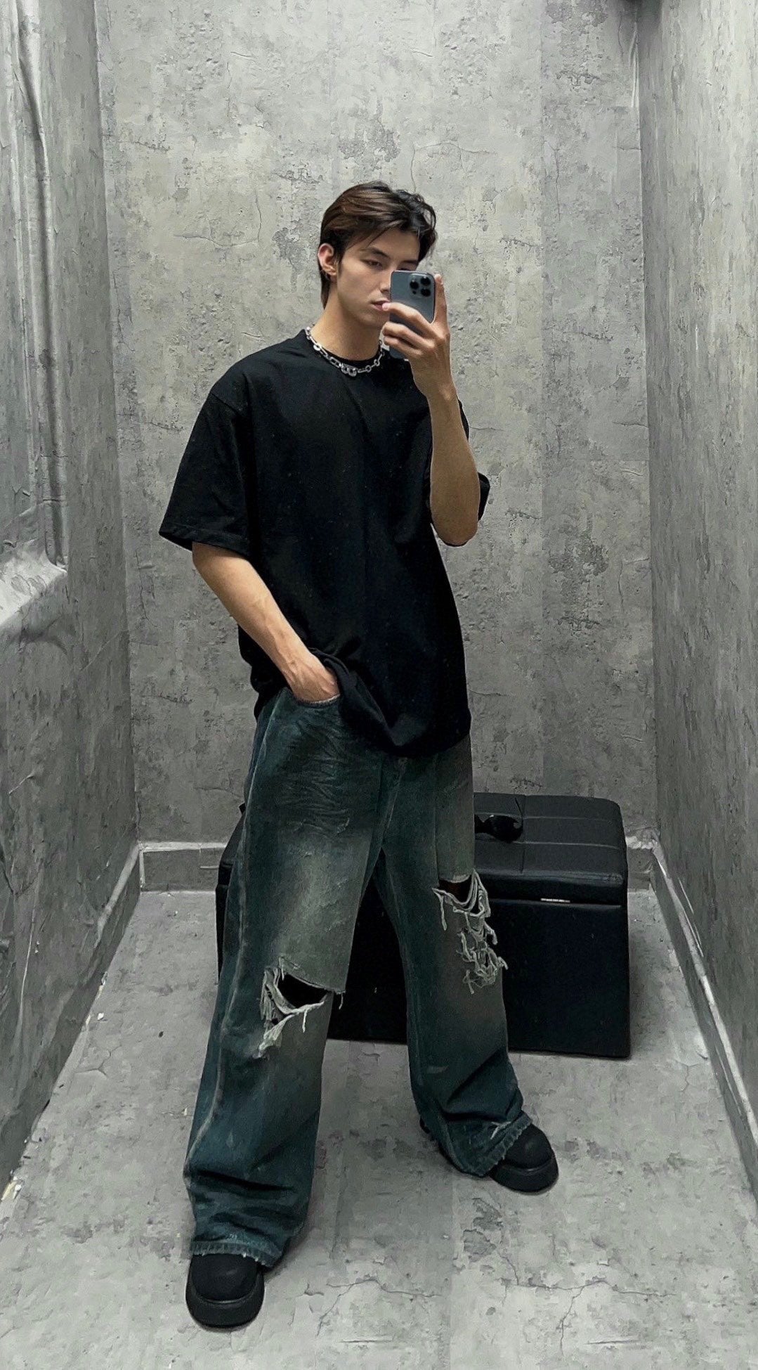 Balenciaga Plain Black T-Shirt