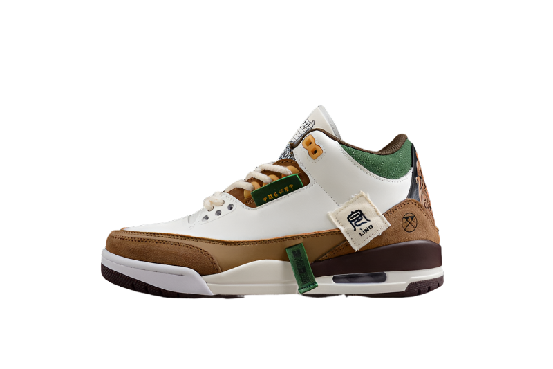 AIR JORDAN 3 SE WHITE/DARK BROWN-GREEN